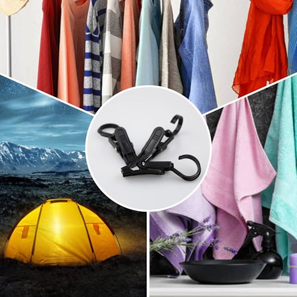 8 st Tält Baldakin Klämmor Ljuskrokar Justerbara Multifunktionella Tält Baldakin Klämmor Utomhus Camping Utrustning Tillbehör