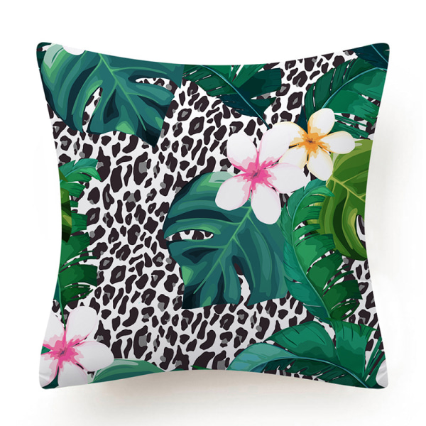 Tyynynpäällinen Jungle Tropical Leaf -setti 4 kpl, Koristetyynyt