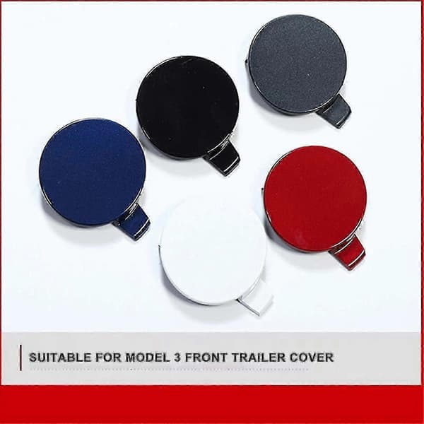 Front Tow Hook Cover til Tesla Model 3, Sort Erstatningskofangerdæksel (1460701-00-b) black