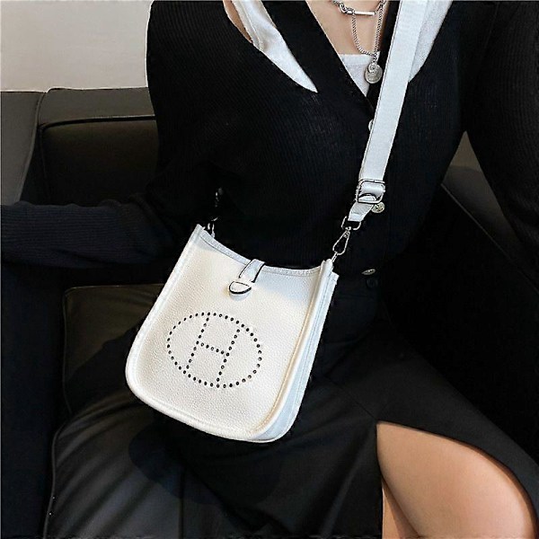 Mode Dam Enfärgad Enkel Liten Fyrkantig Väska Textur Enkel Axel Crossbody PU Bokstav Dam Kan Handväska Orange