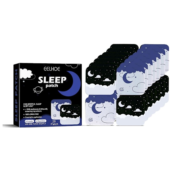 28 stk. Søvnklistermærker Hjælp Søvn Insomnia Behandlinger Plaster Sovende Plastre