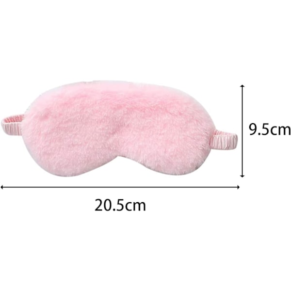 4 st Plysch Ögonmask Mjuk Fluffig Plysch Ögonmask Sovmask Justerbar för Barn Vuxna Kvinnor