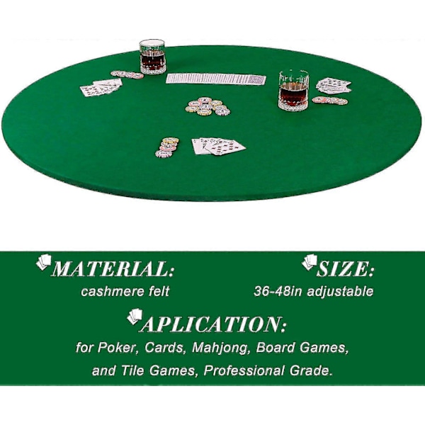 Poker Bridge Kortbord Dug Elastisk Klud til 36 til 48 Tommer Bord Spil Tilbehør