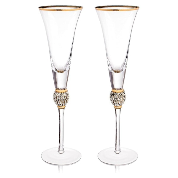 Elegant Set med 2 Champagneglas