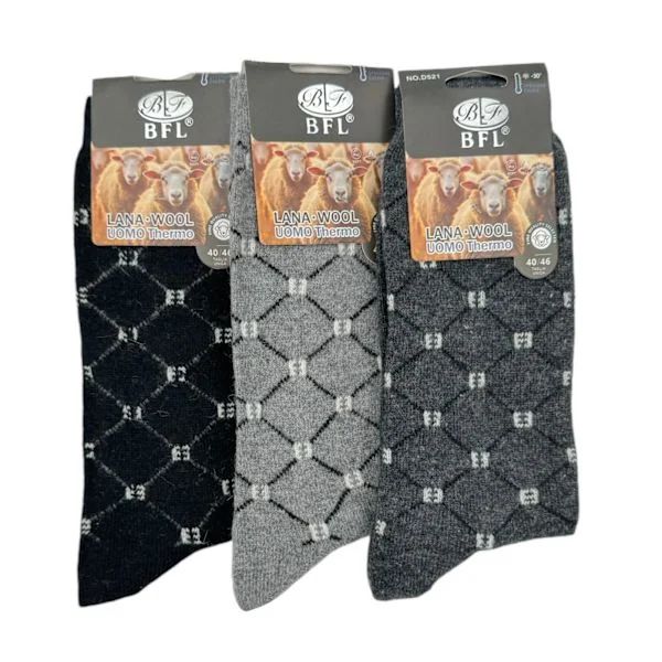 Ullstrumpor herr 12-pack 40-46 multifärg one size.SA