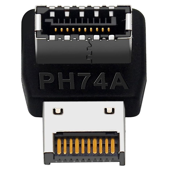 Datormoderkort Typ-e Usb 3.1 Typ-e Gränssnitt 90 Graders Styrvinkel Främre Typ-c Installerad Adapter(ph74a)