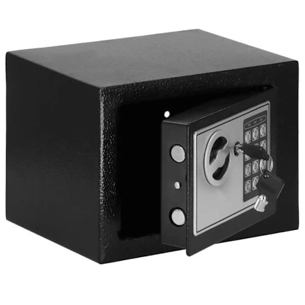 SPRINGOS® Nøgleskab med digital kode, robust sikkerhedsskab i stål 17 x 23 x 17 cm