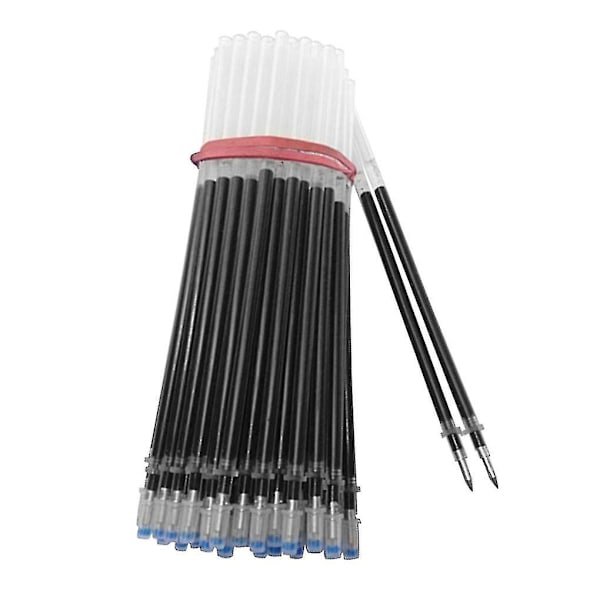 20/50/100 kpl/erä Sininen Musta Punainen Geelikynien Pyyhittävä Täyttövarsi Pyyhittävä - black - 0.5mm 50pcs
