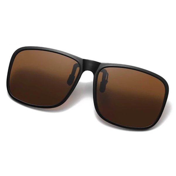 Opklappelige Solbriller Clip-On Brun brun