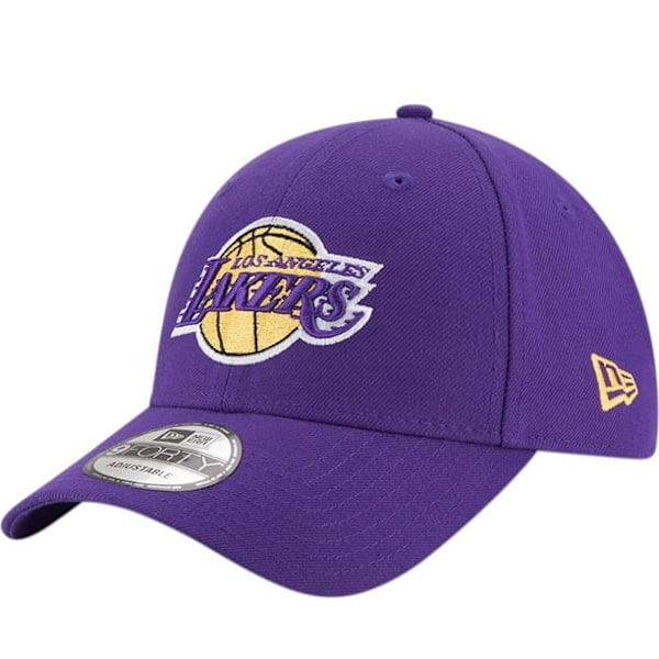 New Era 9FORTY Los Angeles LA Lakers NBA Basketball Baseball Cap Hat - Purple fanceye