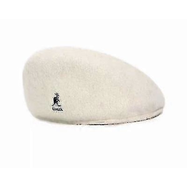 Miesten Naisten Lakit Kenguru Baretti Taiteilija Pipohattu white L(58-60CM)