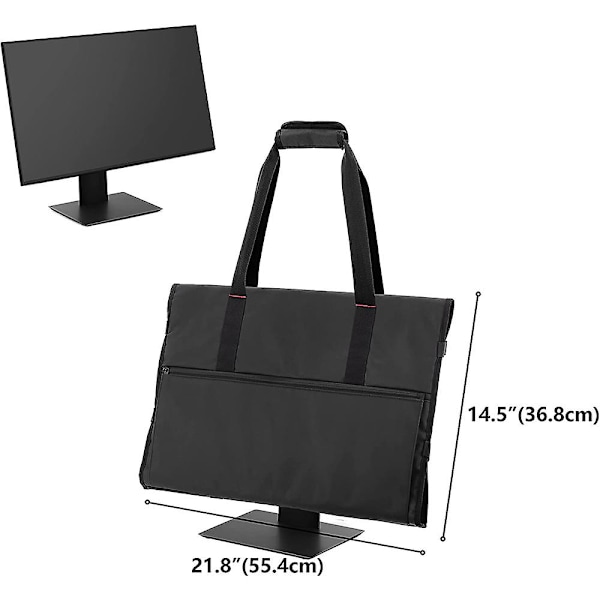 Bärväska för 24-tums LCD-skärmar och monitorer, skyddande resefodral för 24-tums monitor