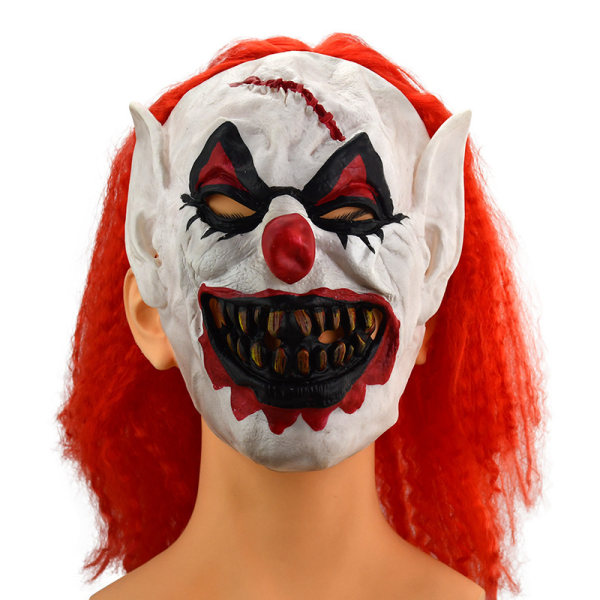 Halloweenmask, clownmask - latex clownmask, Halloween, läskig