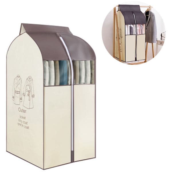 Beige hængende tøjpose tøjpose organizer opbevaringspose med, A