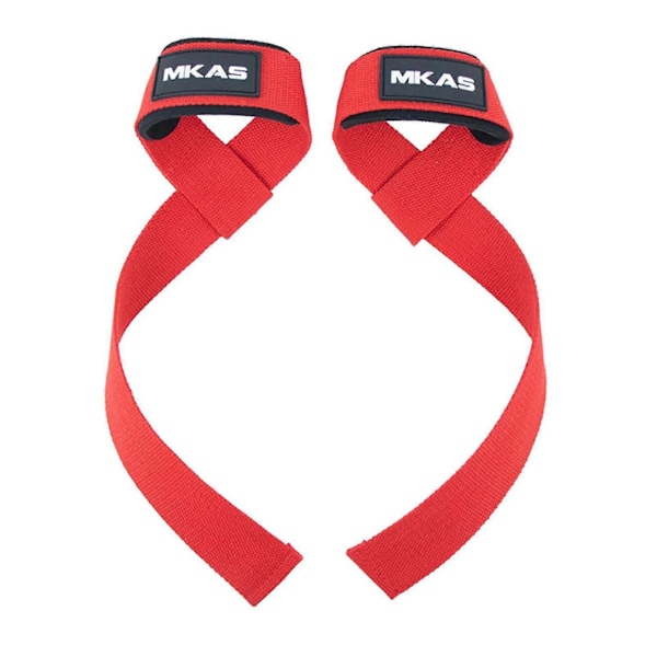 Viktlyftremmar Vadderade Handledsstyrka Träningsstöd Marklyftsremmar För Män Och Red NEVER GIVE UP 2pcs