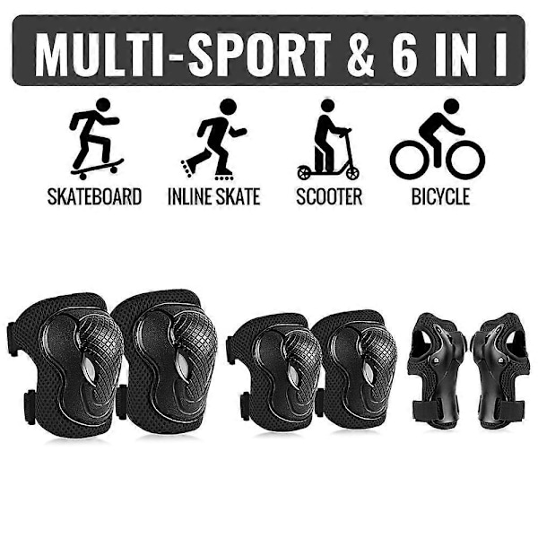 MD-611 6 st/set Barn Cykel Rullskridsko Knä Armbåge Handledsskydd Skateboard Skidskydd Style C