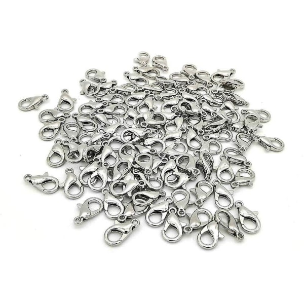 100 Pieces Silver Lobster Clasps/jewelry Clasp For Jewelry Making, Pendant And Bracelet(silver)