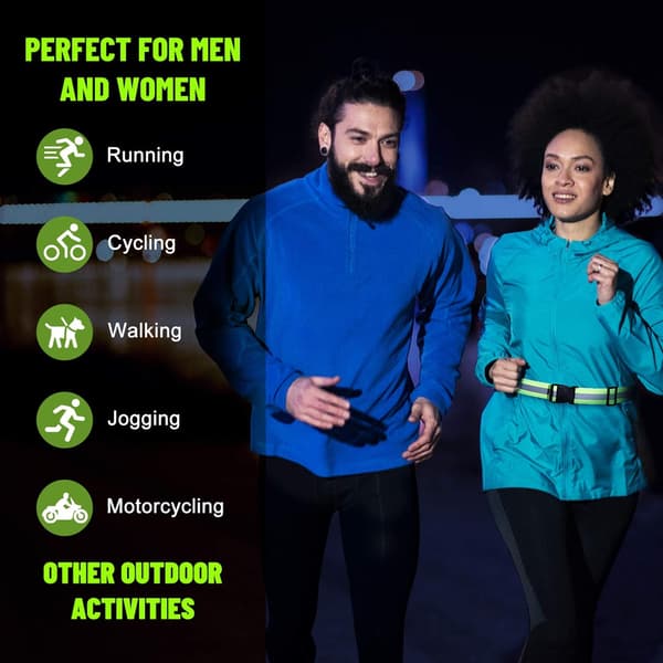 Hög Synlighet Säkerhetsreflexband Ett Perfekt Alternativ Reflexbälte Justerbart Slitstarkt Natt Säkerhet Gångutrustning
