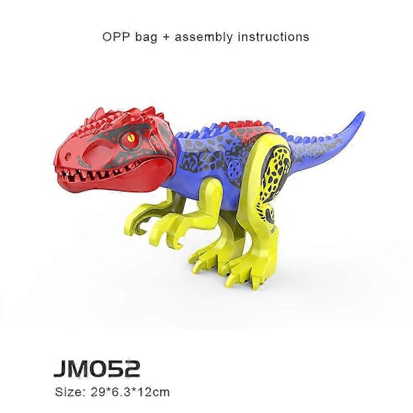 Til børn Stor Fuld størrelse Rex Indominus Dinosaur Figur Byggeklodser Legetøj Gave JM052