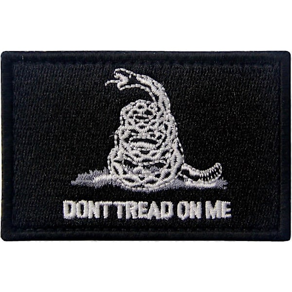 Don't Tread On Me Taktisk Morale Patch - Hvit & Svart