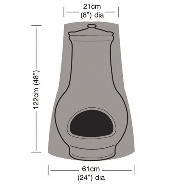 (61*122*21cm) Utomhus eldstadsskydd Vattentätt och dammsäkert