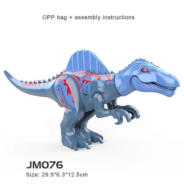 Til børn Stor Fuld størrelse Rex Indominus Dinosaur Figur Byggeklodser Legetøj Gave JM076