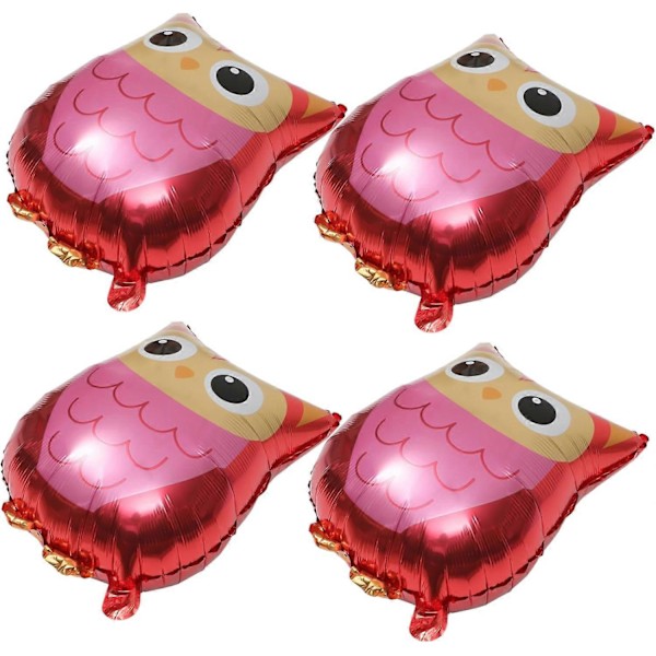 4 stk. tegneserie folieballon kanin dekor babygaver mindegave ugle Skovfest Balloner Tegneserie Bryllupsballon Dekoration
