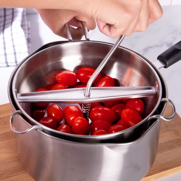 Grøntsagsmølle | Tomatpresse i rustfrit stål | Madmølle | Madkværn | Kartoffelmoser | Roterende puré | Tåler opvaskemaskine