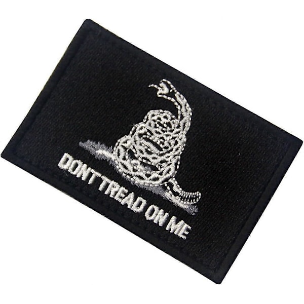 Don't Tread On Me Taktisk Morale Patch - Hvit & Svart