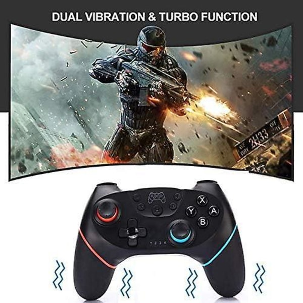 Nintendo Switch Controller, Pro Nintendo Switch/Switch Lite Trådløs Controller, Gamepad Fjernbetjening, Turbo og Dobbelt Vibration