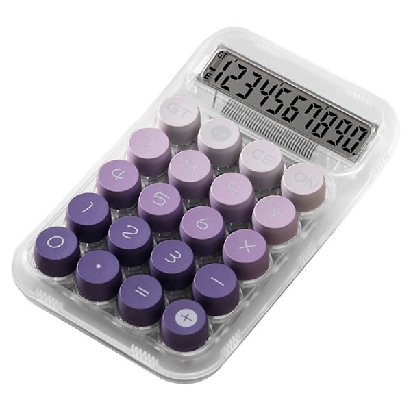 Videnskabelig lommeregner 10 cifre Stort display og knapper Klart stort LCD-display Ideel til kontor, skole, hjem og erhverv FLYE1735 Purple