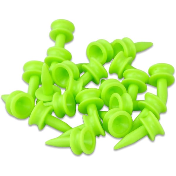 100 st gröna plastgolftees storlek S 25 mm