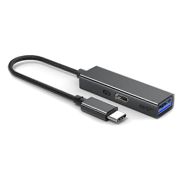 USB 3.2 TypeC HUB Model A, 5 Gbps dataoverførsel, 60 W PD-opladning, OTG-adapter, USBC til USBA-konverter