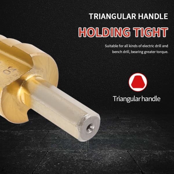 1 stk. 4-20 mm HSS stål stort trinbor konusbor titanium bor