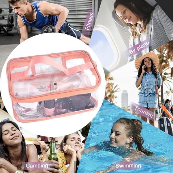 Necessär - Ej specificerad - Transparent modell - Vattentät PVC - 21cm x 15cm x 9cm - Unisex Transparent