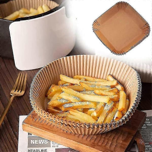 Engångs pappersfoder för Air Fryer Non-stick Fyrkantig Ångkokare Bakfoder AK-26[J]