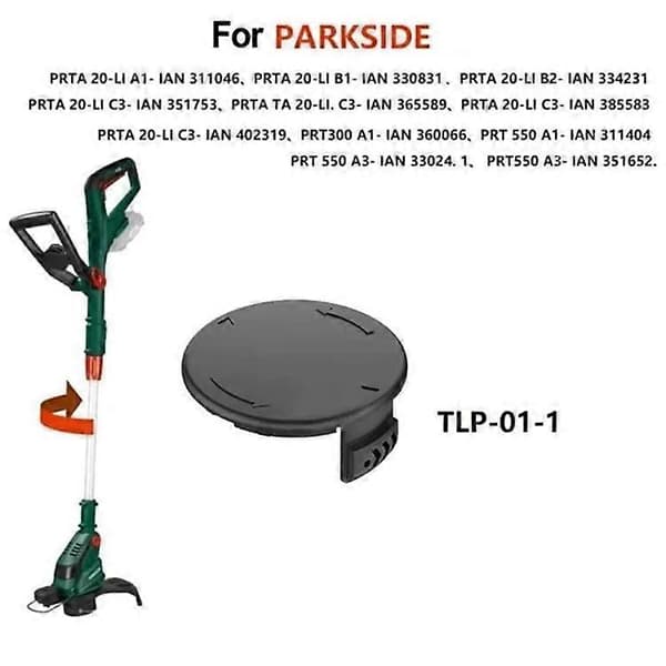 2 stk. erstatningsspolehetter kompatible med Parkside gressklipper spolehette gresstrimmer erstatning, TLP-01-1[J]