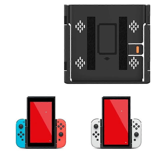 Grip Flip pystysuora teline NS OLED/Switch-pelikonsolin ohjaimen pidikkeelle Nintendo Switchille[J] Black