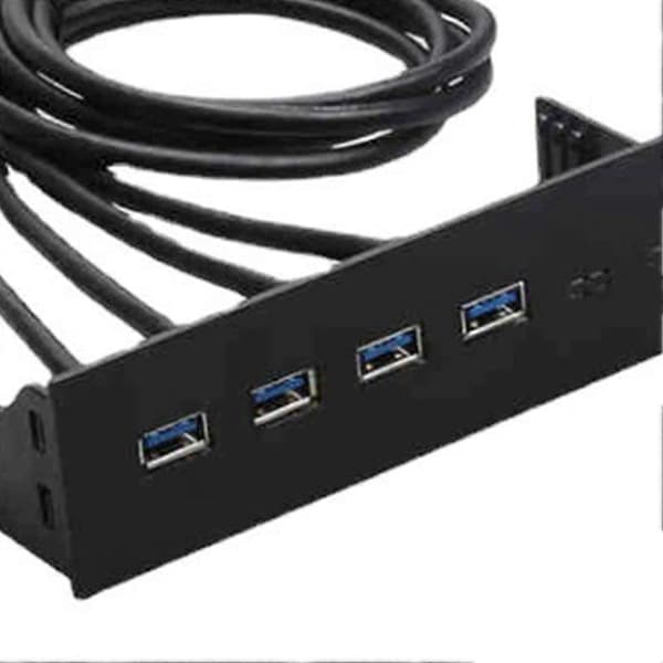 Frontpanel Hub Multifunktion USB Hubs Computer Udvidelseskort Optisk Drev Frontpanel til PC Computer Plug and Play[J] Black