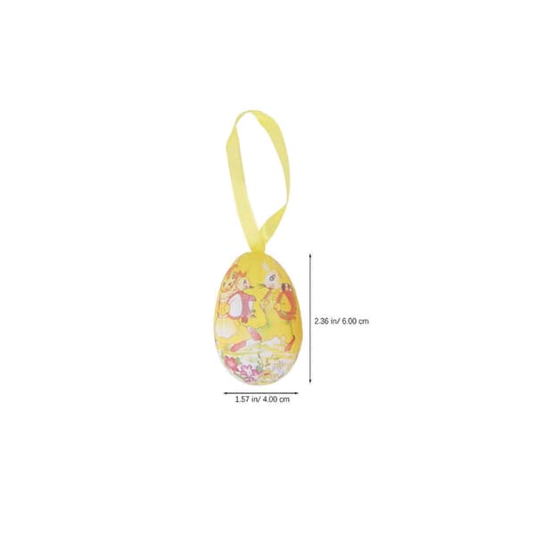 Barne påskeegg leker til påske 12 stk DIY egg anheng dekorasjoner [J]