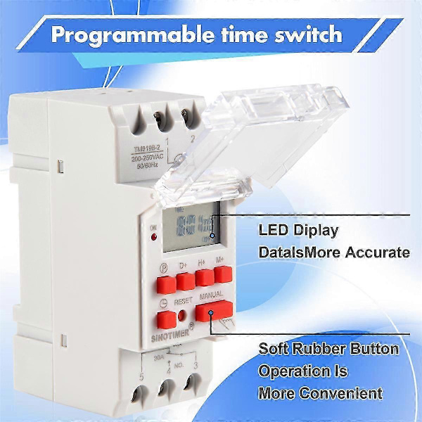 Programmerbar 220V 30A Digital Timerbryter TM919B