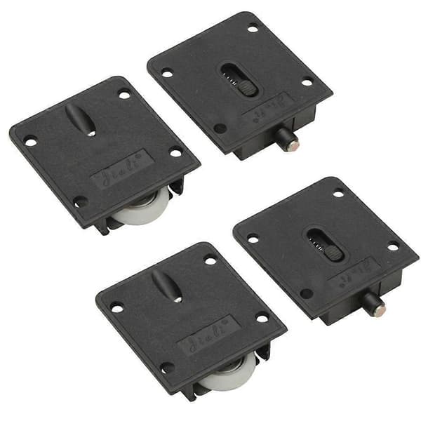 2 sæt skydedørsruller, skabsdiameter 25 mm nylonremskive