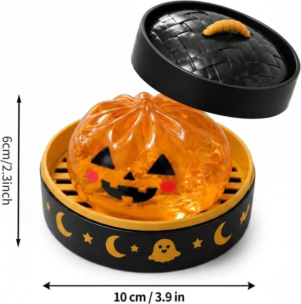 Halloween Spooky Ghost Dumpling, Dumplings Squish med dampkoger Stressbolde Stresslindrende Fidget Sensorisk til Helligdage & Fødselsdagsgaver