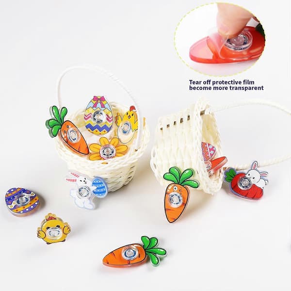 24 st påskfidget spinner-leksaker, mini finger-spinners i bulk, påskäggsfyllare, korgfyllare, klassrumspriser för barn[J] 24Pcs