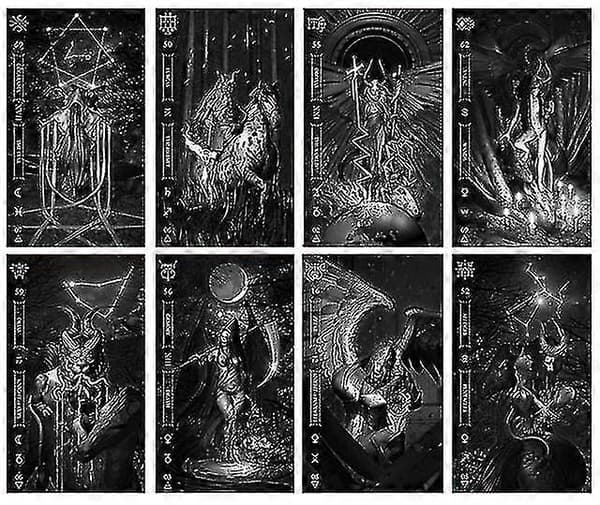 Goetia Tarot In Darkness Tarotkort Tarot Deck Table Oracle för spådom öde engelsk version brädspel spelkort fest[J]
