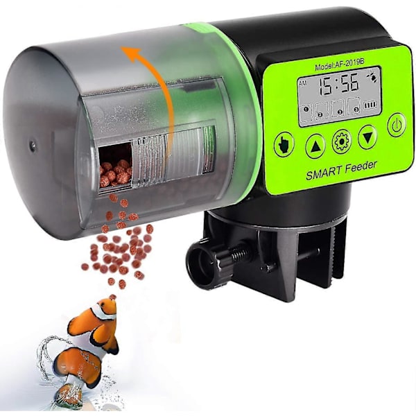 Automatisk foderautomat til akvariefisk, fugttæt elektrisk foderautomat, akvariefoderautomat, foderdispenser til ferier og weekender