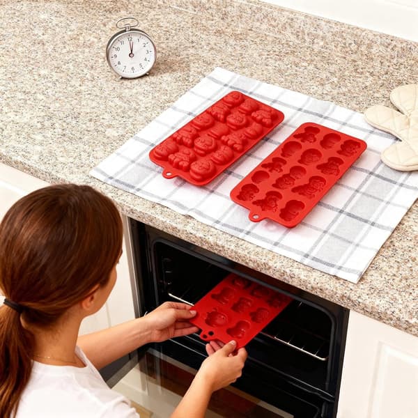 Julgodisform, 15-håls non-stick-bricka, silikonform, högtemperaturbeständig (J)