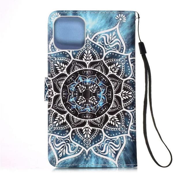 Lommeboketui Apple iPhone 12 Pro - Blå Mandala