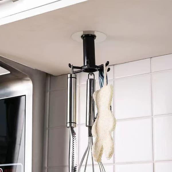 Redskabsholder - 2 Stykker - 360° Roterende - 6 Kroge - Moderne Stil