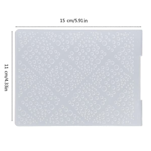 Runde prikker prægefolder stencil papirhåndværk DIY scrapbogsskabeloner til julekortfremstilling præget plade[J] Multicolor